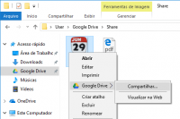 Em um computador, use o Explorador de Arquivos para compartilhar um arquivo do Google Drive.