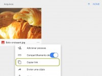 Por último, toque em "Copiar link".