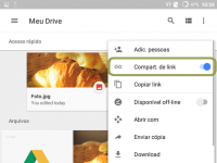 Depois, toque em "Compart. de link".